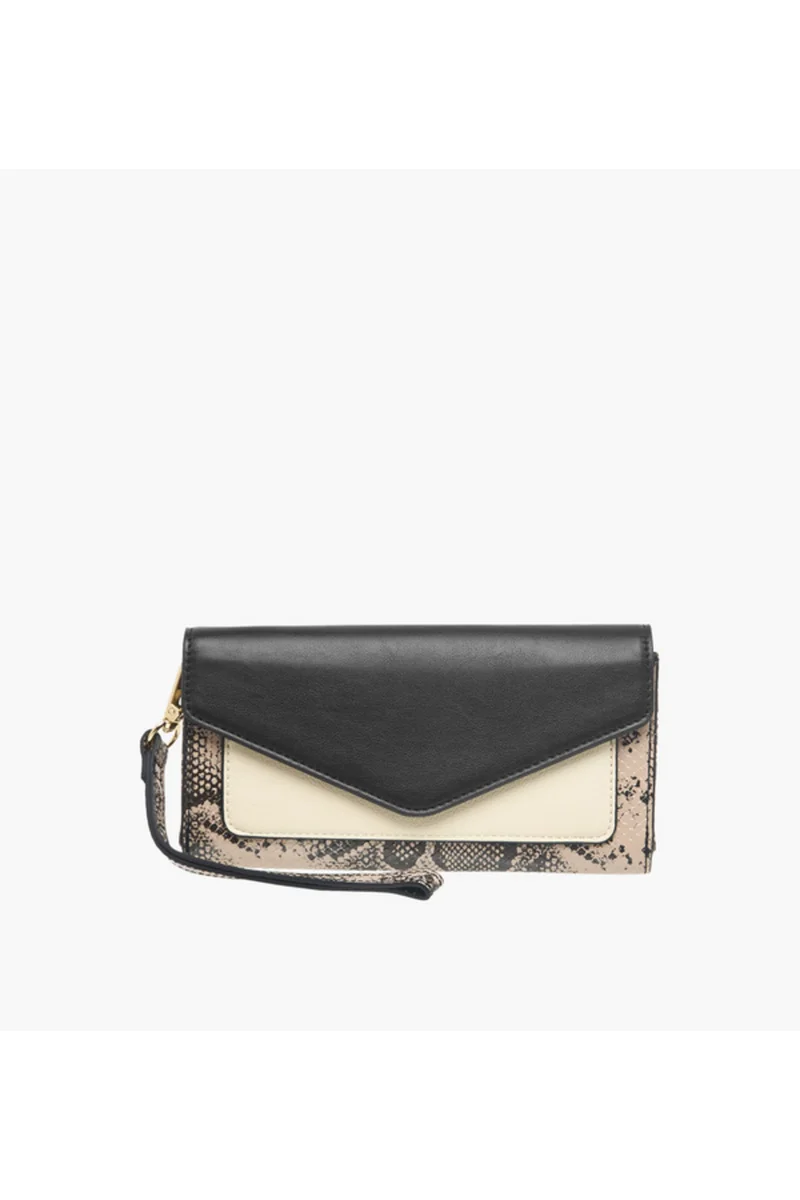 Sasha Tia Animal Textured Wallet with Flap Closure